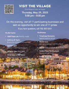 Visit the Village! Thursday, May 29,...